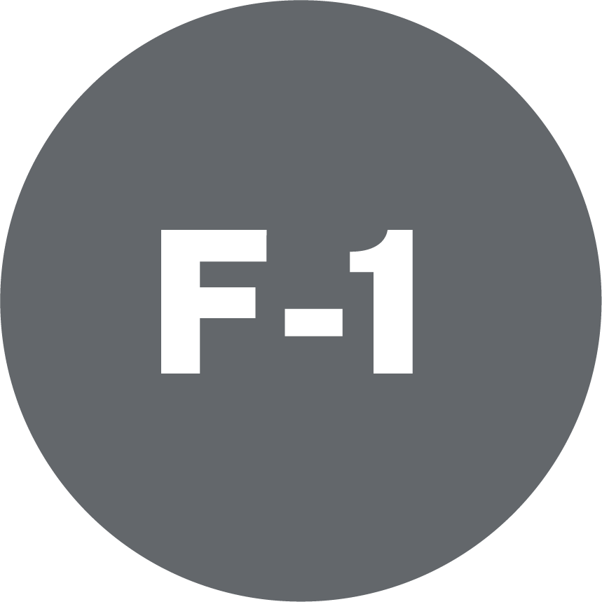Icon - Specific text within a document applies only to F-1 schools or students